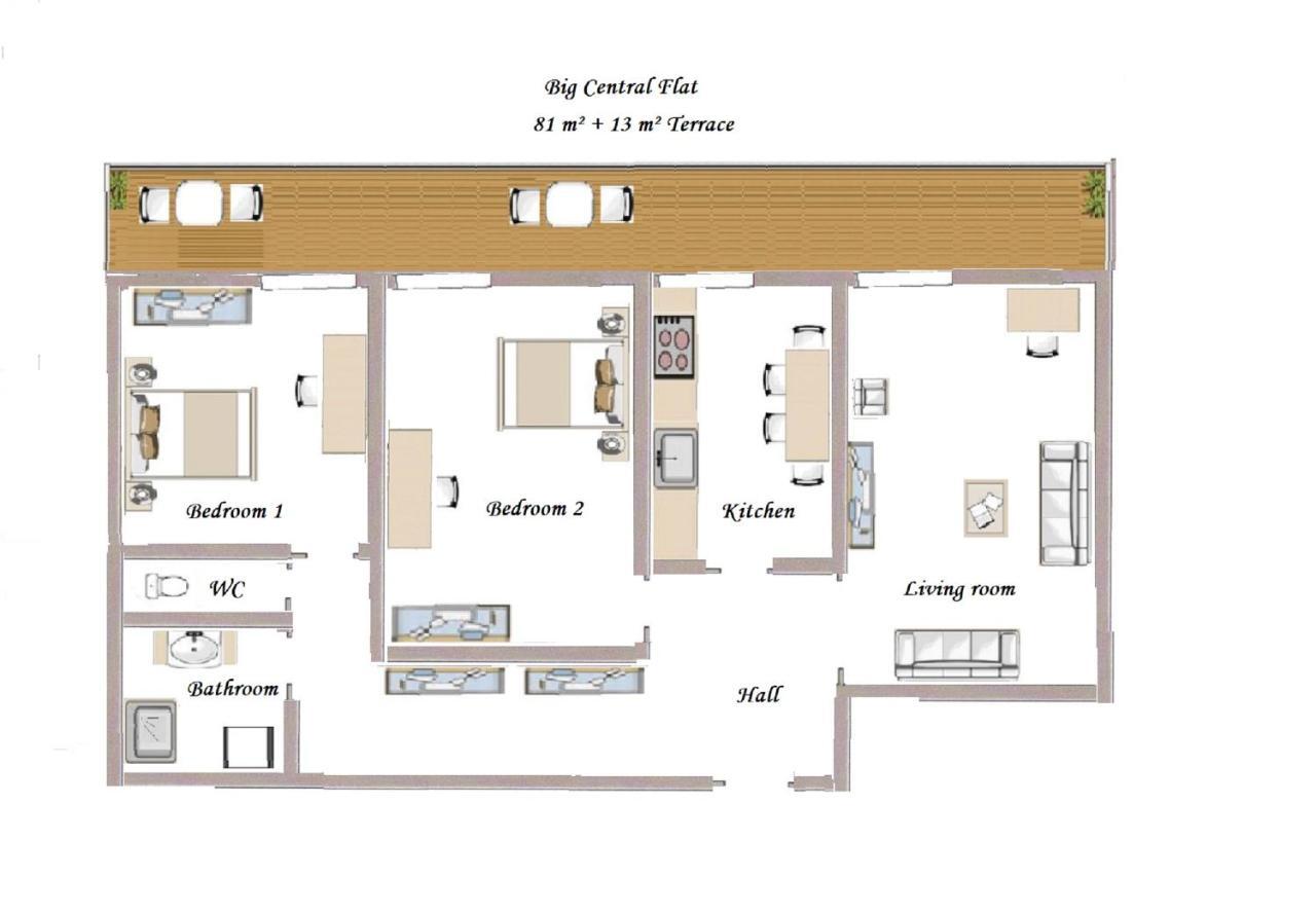 Notre Dame - Huge Sunny Modern 2Br Flat - Terrace Apartment Nice Exterior photo